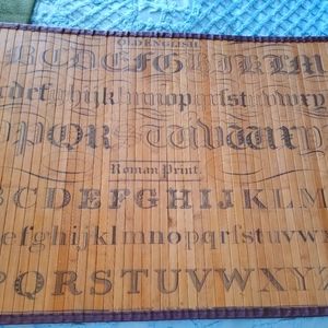 Tatoo Alphabet Bamboo Rug